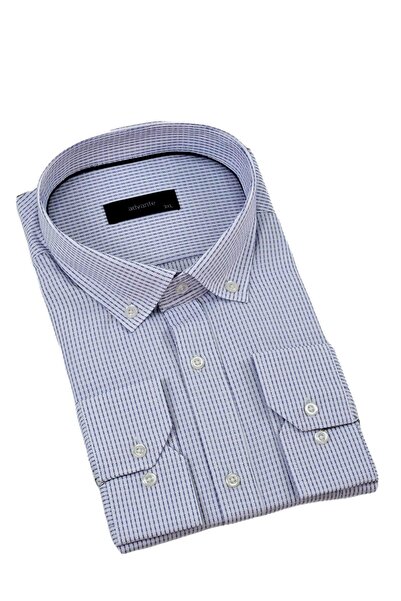 ADVANTE Чоловіча сорочка великого розміру з одним кишенею та довгими рукавами BGL-ST04341