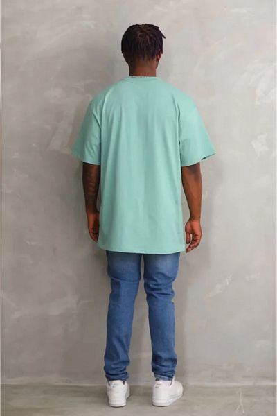 Kokosh moda Unisex εμπριμέ μπλουζάκι Oversize - Πράσινο Μέντα