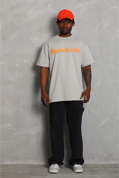 JANES Γκρι μπλουζάκι Unisex Oversize Crew Neck