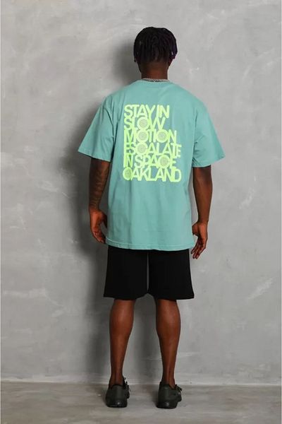 Modayakamoz Μπλουζάκι Unisex Oversize Mint Green Crew Neck