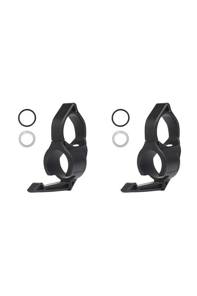 MOJOYCE 2Pcs Black Flashlight Ring Grip Anti-slip Finger Ring Flashlight Adapter Holder Compatible Pocket Cl