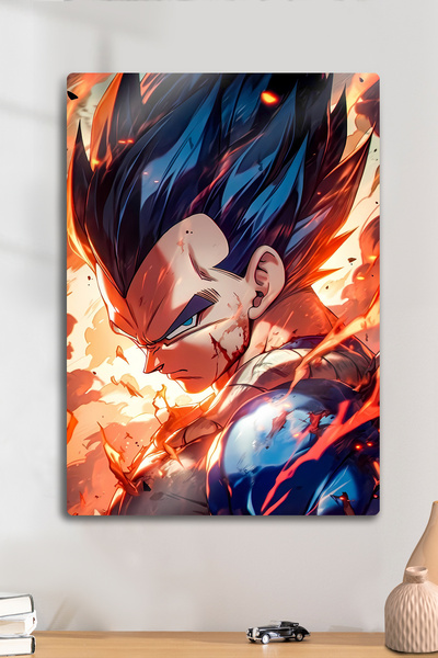 DekorHane Metalni print - Vegeta Dragon Ball, anime manga serija, dekorativna...