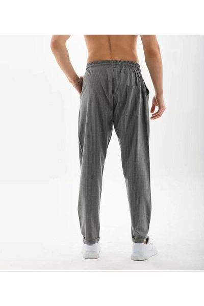 JANES Καπνιστό Unisex ριγέ παντελόνι