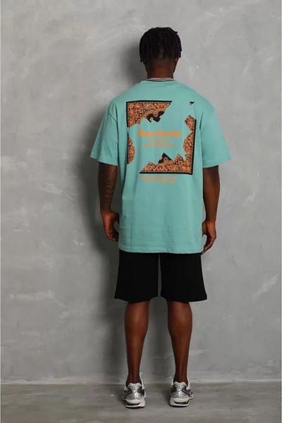 Modayakamoz Μπλουζάκι Unisex Oversize Mint Green Crew Neck