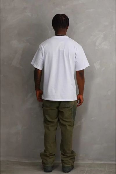 JANES Λευκό μπλουζάκι Unisex Oversize με στάμπα
