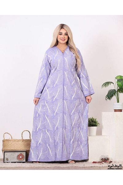 Genrics Reception jalabiya made of cotton, with embroidery all over the abaya from the front