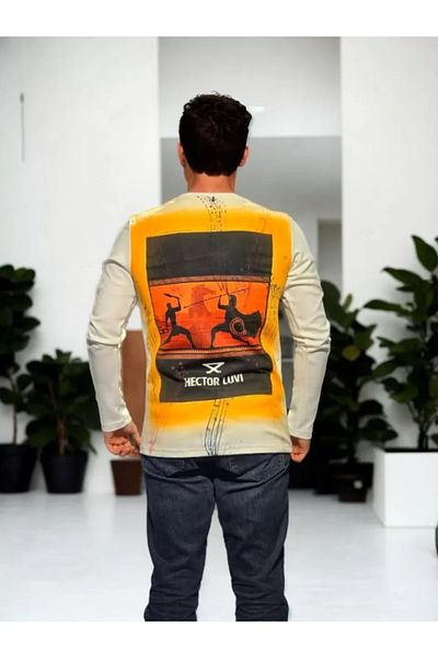JANES Μακρυμάνικο μπλουζάκι Unisex Crew Neck - Λευκό