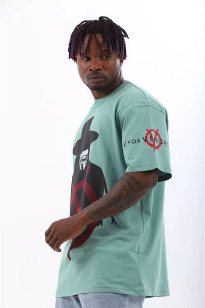 JANES Μπλουζάκι Unisex Oversize Mint Green Crew Neck