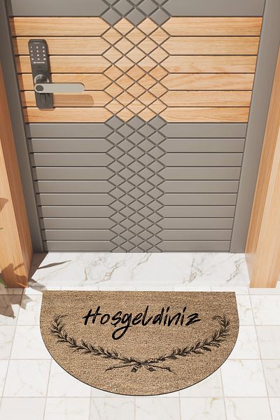 Dormot Home Modern Digital Doormat Brown Welcome Doormat - Front Door Mat