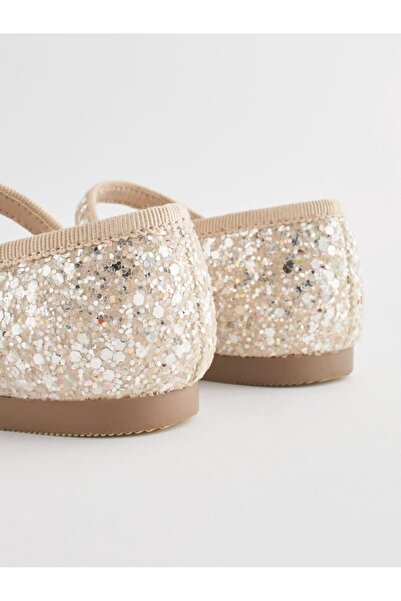 Next Baby Gold Glitter Banded Mary Jane Girls' Ballerinas