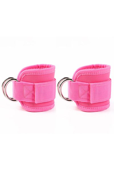 Choice JH-Pink-2pcs 2PCS Ankle Straps Cable Double D-Ring Ankle Cuffs For Gym Workouts Glutes Legs Strength
