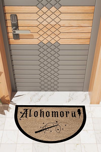Rugmood Кафява модерна дигитална изтривалка - изтривалка Alohomora