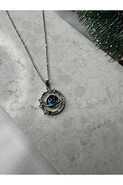 Pollco 316L الفولاذ المقاوم للصدأ المرأة كوكب قلادة هدية لصديق الحبيب مع حجر ...