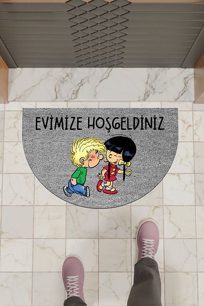 Rugmood Modern Digital Doormat Gray Chen and Cedric Doormat - Front Door Mat