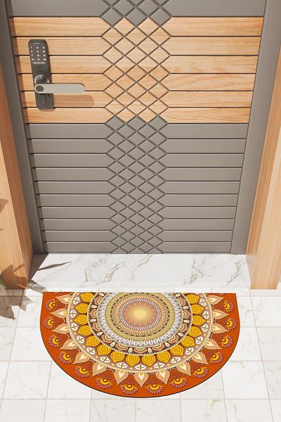 Rugmood Modern Digital Doormat Colorful Mandala Pattern Doormat - Front Door Mat