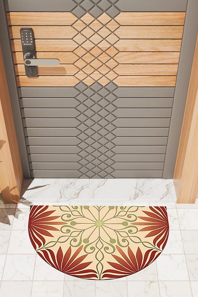 Dormot Home Modern Digital Doormat Colorful Mandala Pattern Doormat - Front Door Mat