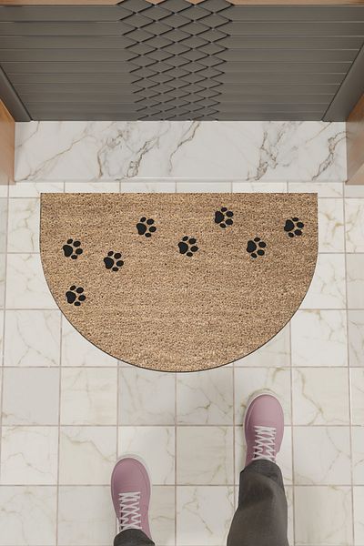 Dormot Home Modern Digital Doormat Brown Multi-Paw Doormat - Front Door Mat
