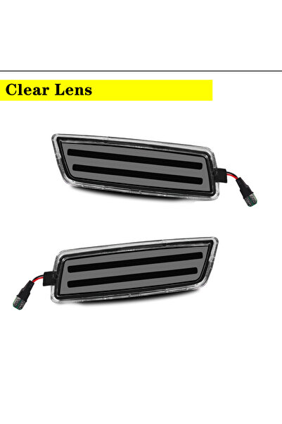 Choice مصباح إشارة جانبي LED كهرماني اللون بعدسة شفافة من نوع iJDM لسيارات فو...