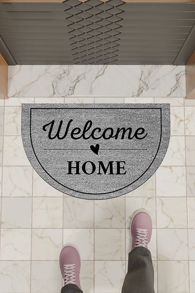 Dormot Home Modern Digital Doormat Gray Welcome Home Doormat - Front Door Mat