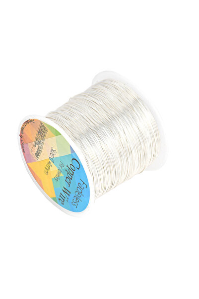 Choice سلك نحاسي فضي لامع 62 متر، مقاس 24 (0.5 مم)، 100 متر/لفة، 0.3/0.4/0.5 ...