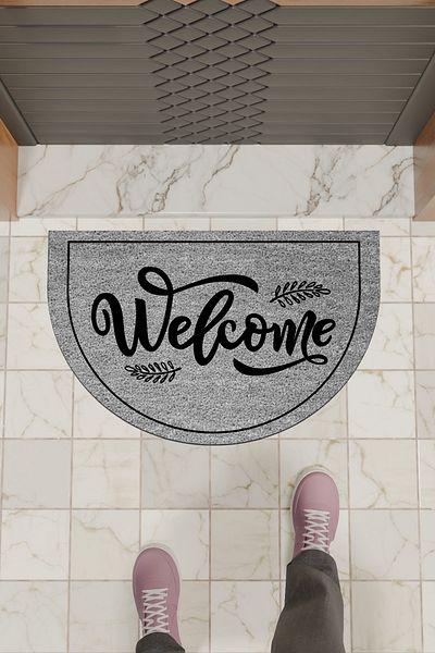 Dormot Home Modern Digital Doormat Gray Welcome Doormat - Front Door Mat