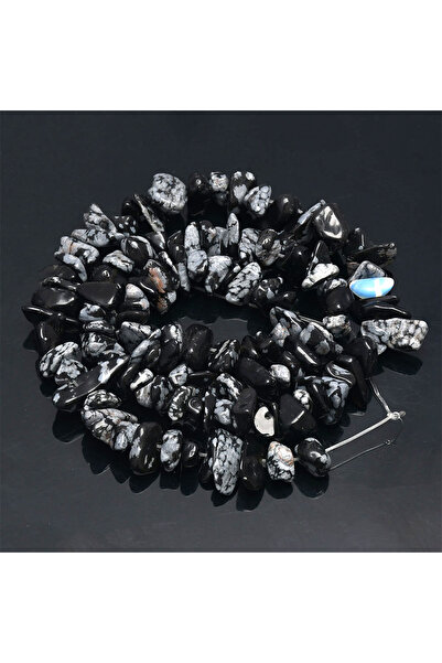 Choice طول حوالي 39 سم ندفة الثلج 16 بوصة حبات حجر طبيعي رقائق حبات 5-8 مم عق...