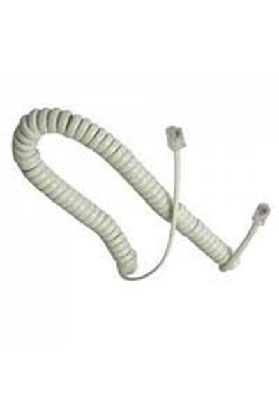 Universal Spiral checkered gray plugged handset cord 30 cm