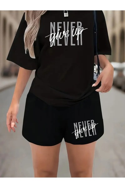 LAND MODA Clothing Set for Women - Casual Short Sleeve T-Shirt & Quick Dry Sh...