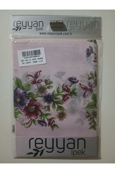 REYYAN Oya Yazma 90' Προίκα Ιεμενικό Εσωτερικό Τυφλό 90x90 cm Κενό με λουλούδια στις άκρες