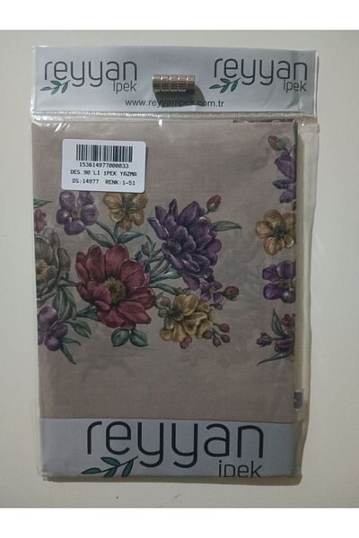 REYYAN Oya Yazma 90' Προίκα Ιεμενικό Εσωτερικό Τυφλό 90x90 cm Κενό με λουλούδια στις άκρες