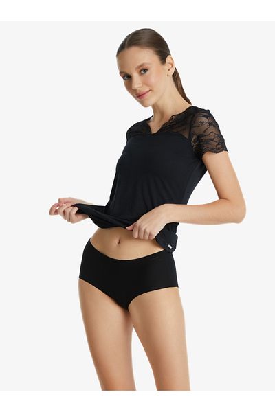 Blackspade Women's Laser Cut Non-Marking Panties 1664 - Black