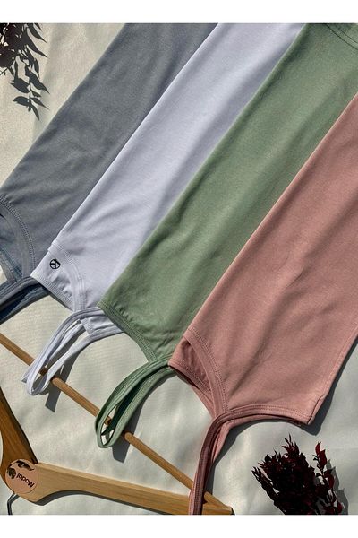 VicTroy Elosia Modal Fabric 4-Pack Blue, Pink, Green and White Color Women's Tank Top with Rope Strap 66E02