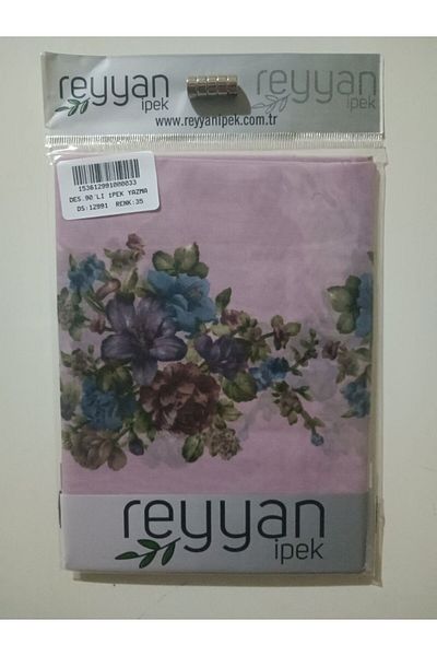 REYYAN Oya Yazma 90' Προίκα Ιεμενικό Εσωτερικό Τυφλό 90x90 cm Κενό με λουλούδια στις άκρες