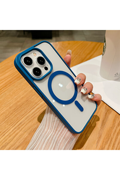 Choice جراب فاخر مقاوم للصدمات باللون الأزرق الداكن لهاتف iPhone 13 مع خاصية ...