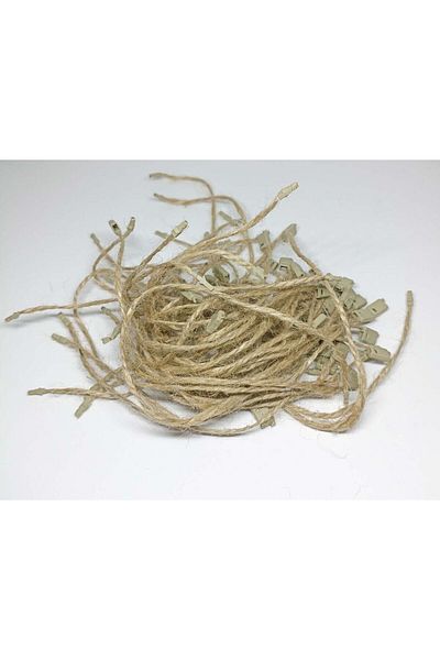 fema aksesuar Kraft Ziplock Tag Binding Straw Jute Rope 18cm 50 Pieces