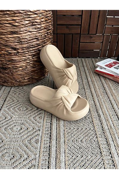 Behtah Kundura High Thick Soled Slide Slippers Garden Beach Pool Sea Summer Daily Slippers