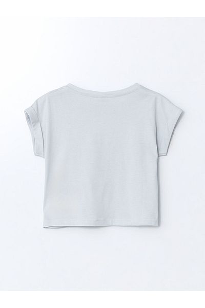 LC Waikiki Tricou pentru fete cu gât crew de sezon nou - S5EV99Z4