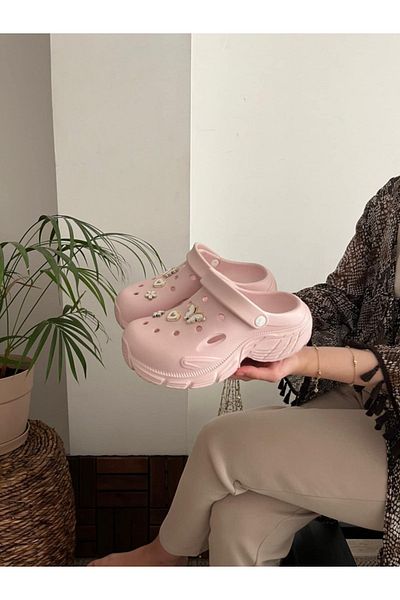 Behtah Kundura Closed Front High Platform Sole Slippers Garden Doctor Nurse Daily Slippers