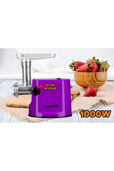 Hausberg Mlýnek na maso Hausberg HB-3415MV, 1000 W, 1 kg/min, fialový