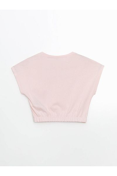 LC Waikiki Νέα σεζόν Crew Neck Girl's Crop Tisort - S5JD03Z4