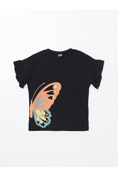 LC Waikiki Tricou pentru fete cu gât crew de sezon nou - S5JD09Z4
