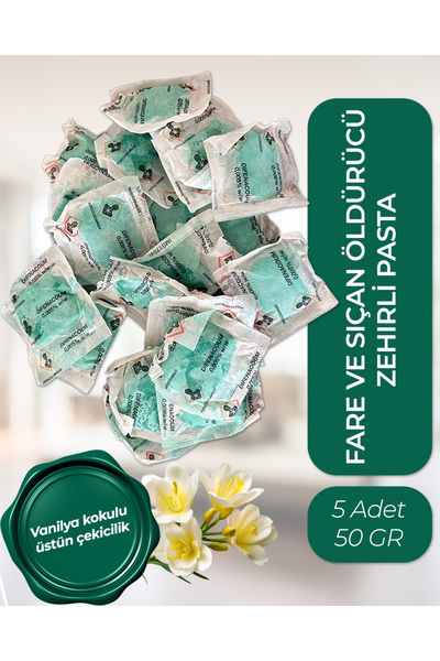 igdeX Vanilya Aromalı Fare ve Sıçan Zehirli Pasta 5 Adet 50gr Yüksek Çekicilik