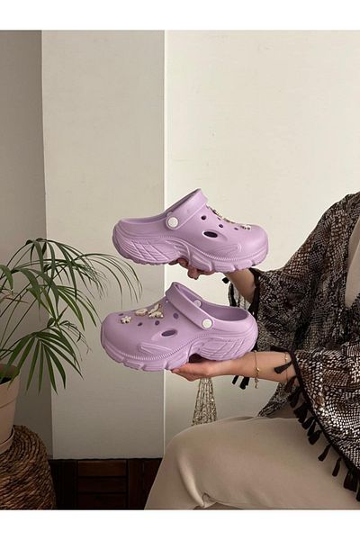 Behtah Kundura Closed Front High Platform Sole Slippers Garden Doctor Nurse Daily Slippers