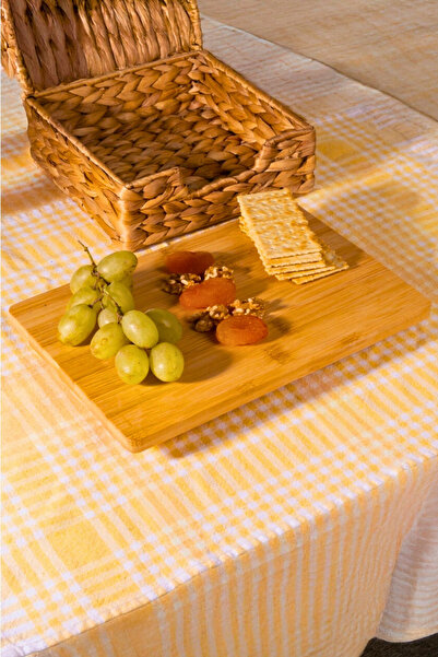 Woodcept Bamboo Retro Mosaic Feet Set of 3 - Serving Plate and Presentation Stand