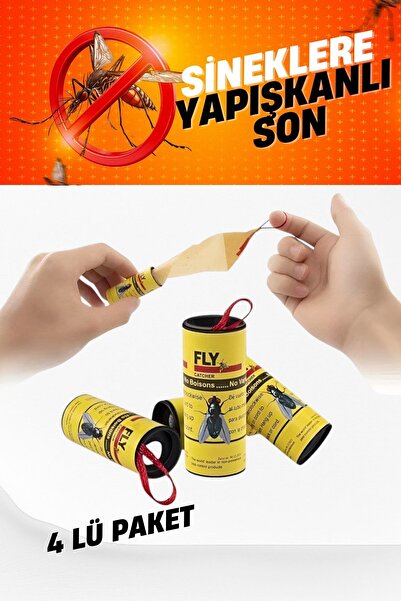 Transformacion Yapışkanlı Sinek Şeridi Sinek Kapanı 4 ADET