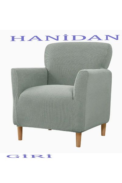 nurlan Lycra Stretch Elastic Flexible Washable Square Pattern Single Seater Denim Cover Seat Cover