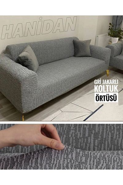 nurlan Jacquard Sofa Cover Elastic Non-Slip 3-Seater Sofa Bed Couch Cover 1 Piece