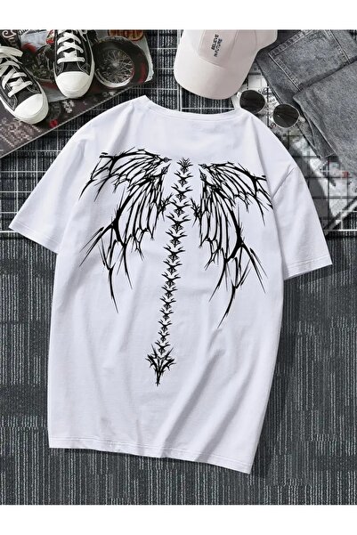 AZIZI TEKSTIL Men's Comfortable Polyester T-Shirt, Geometric Winged Rib Cage ...