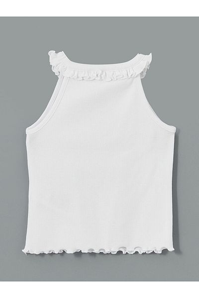 LC Waikiki Crew Neck Textured Girls' Undershirt