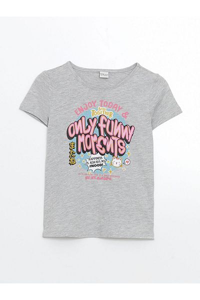 LC Waikiki New Season Crew Neck Girl's T-Shirt - S5Ev84Z4